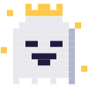The Ghost King gloating, grinning